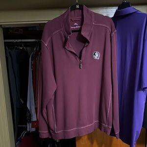 Tommy Bahama Maroon Quarter-Zip Pullover